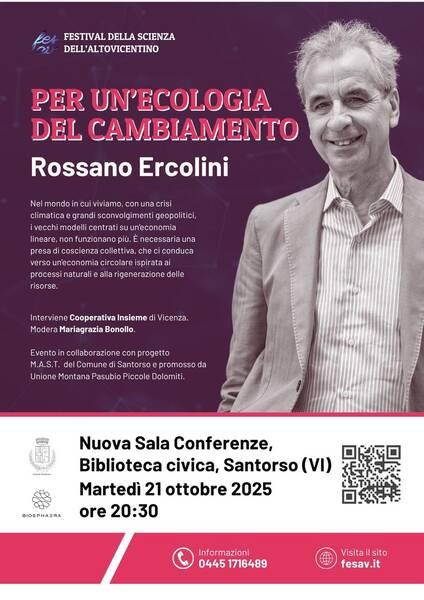 Per un'ecologia del cambiamento - Festival della scienza dell'Alto Vicentino Per un'ecologia del cambiamento - Festival della scienza dell'Alto Vicentino