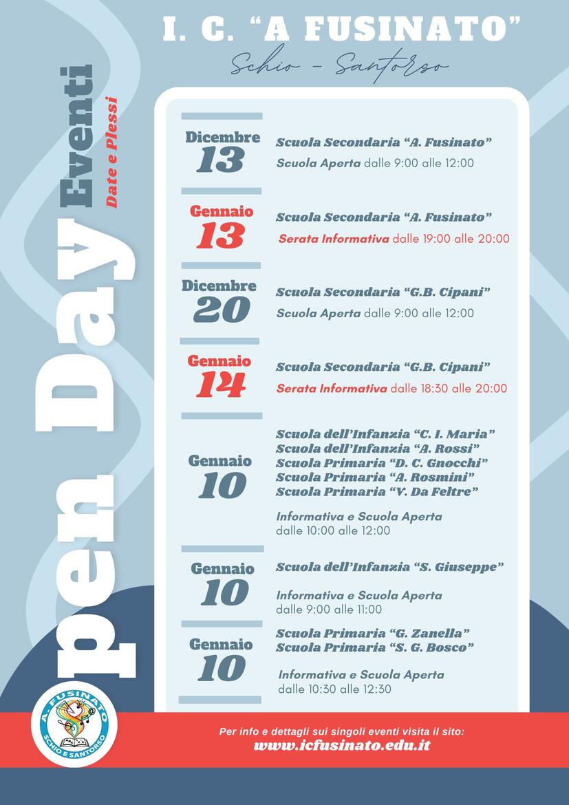 Immagine: Locandina open day